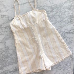 UO Sun Yellow/White Stripe Romper by BDG